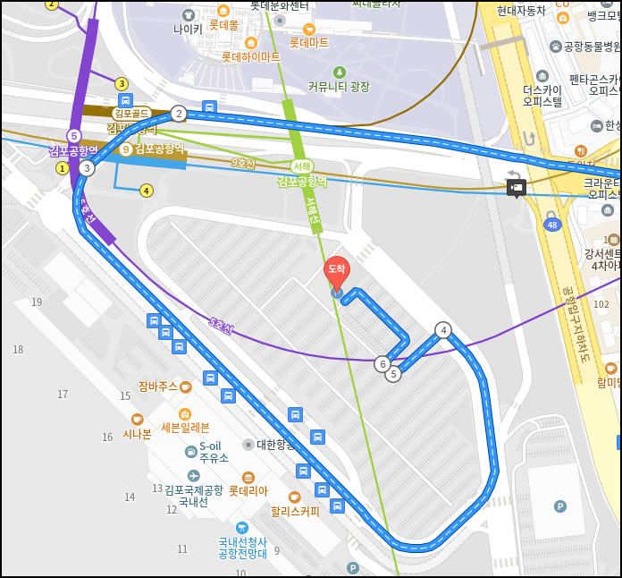 김포공항 국내선 제1주차장 지도
