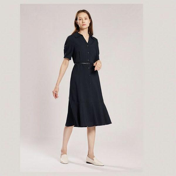 쉬즈미스 린넨 플레어 헴 셔츠 원피스 SWWOPL21240