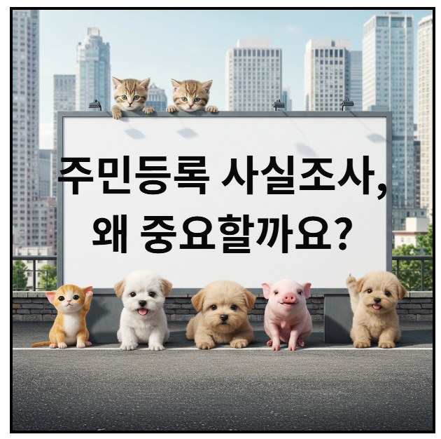 주민등록 사실조사: 왜 중요할까요?