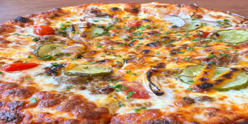 오븐에 구운 피자