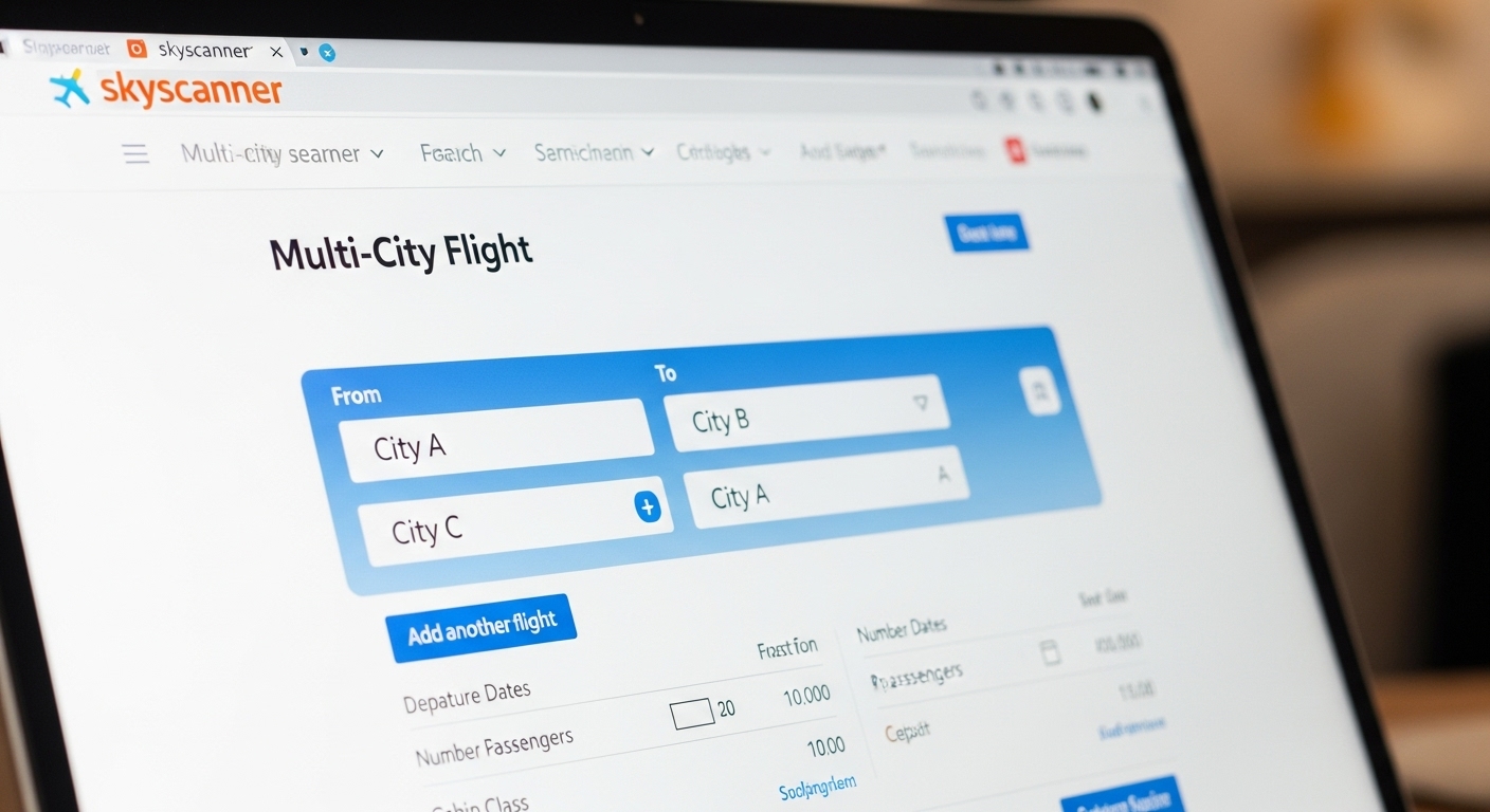 스카이스캐너 및 항공사 사이트 다구간 예약 설정 방법