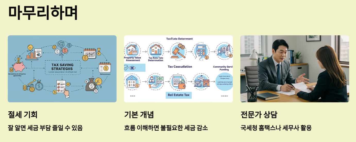 부동산 절세 마무리하며