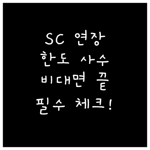 SC제일은행 마이너스통장 연장 시 한..
