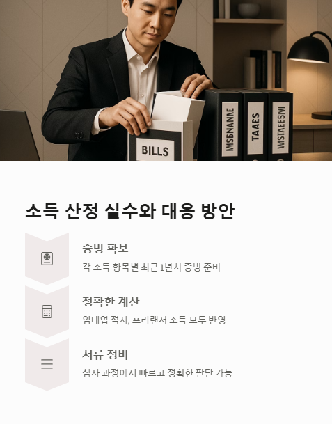 소득 산정 실수와 대응 방안