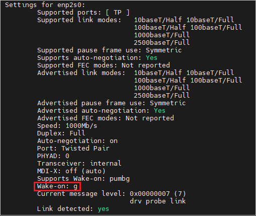Ubuntu에서 WOL 설정하기2