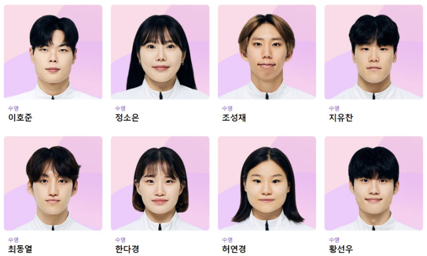 항저우 아시안게임 수영 대표팀