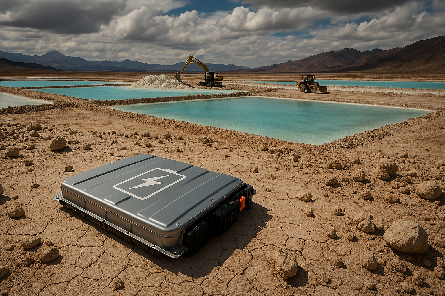 리튬채굴의 현장(Ai 생성이미지)