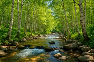 인제 자작나무숲 계곡
