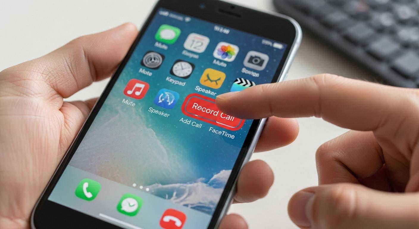 아이폰 통화 녹음 버튼