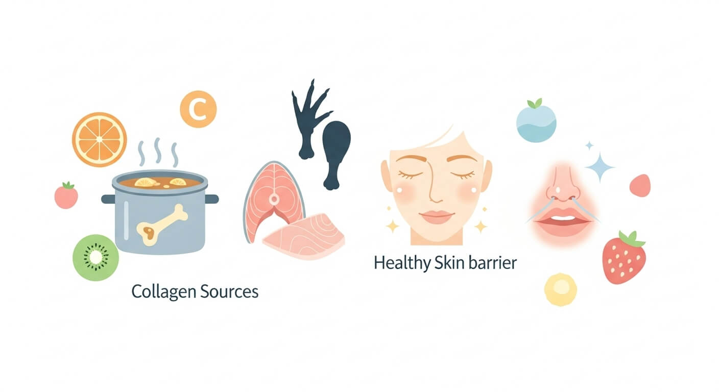 콜라겐 섭취로 점막과 피부 장벽 강화하기