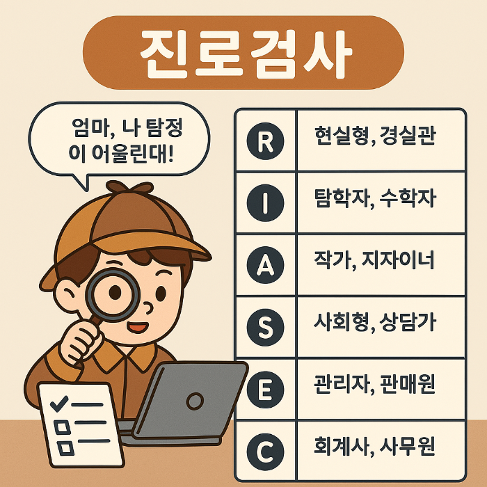커리어넷 진로검사 홀랜드유형