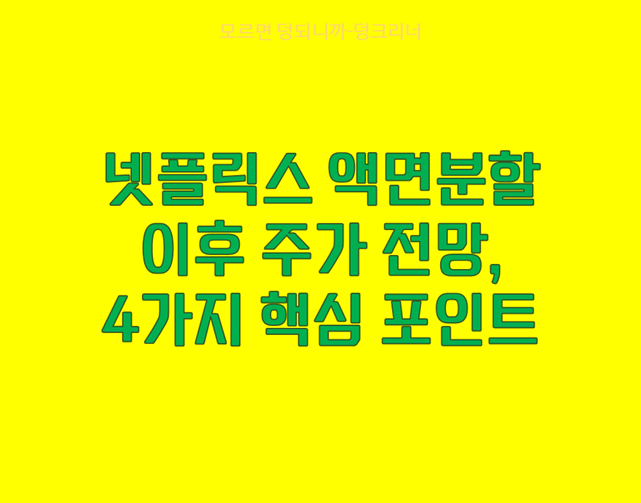 넷플릭스 주가 전망