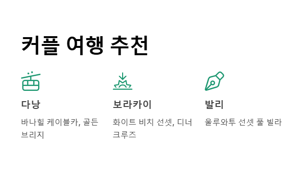 동남아 여행지 추천 