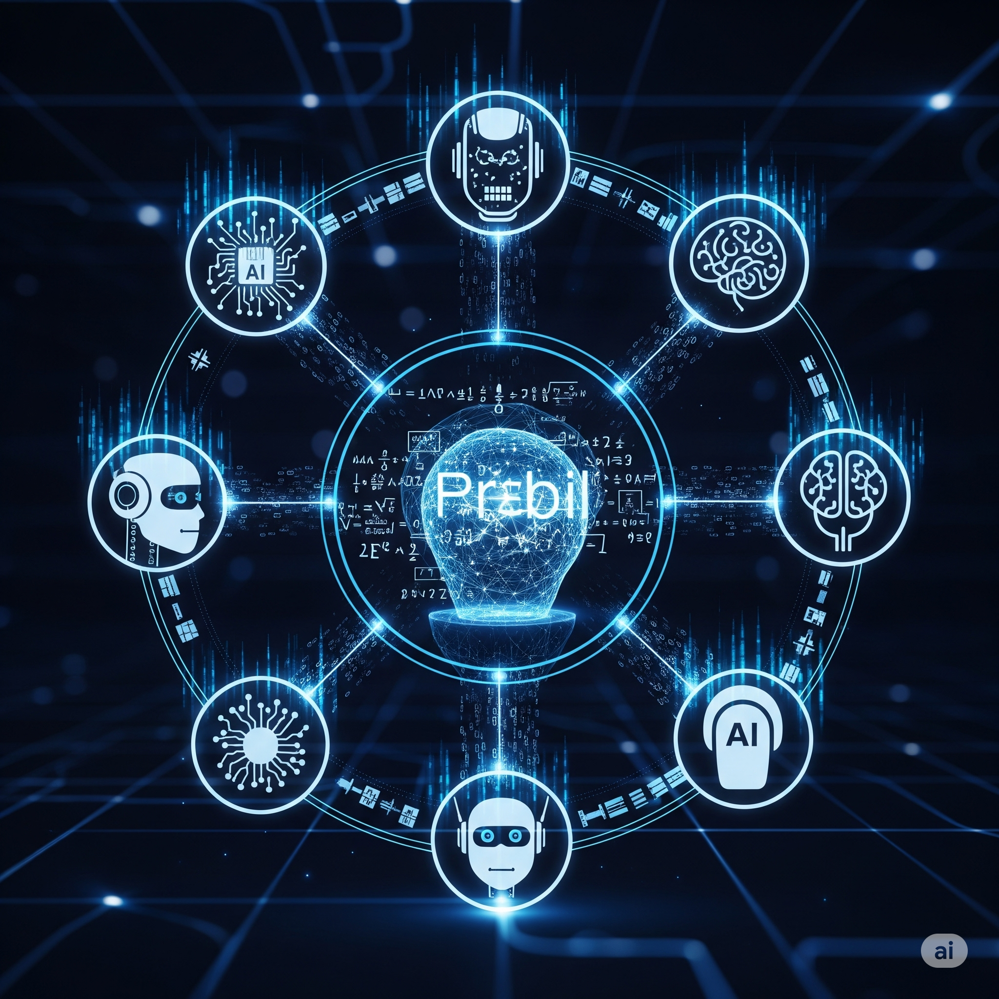 여러 AI 에이전트가 협력하여 하나의 목표를 향해 나아가는 에이전틱 AI의 작동 원리를 표현한 이미지입니다.