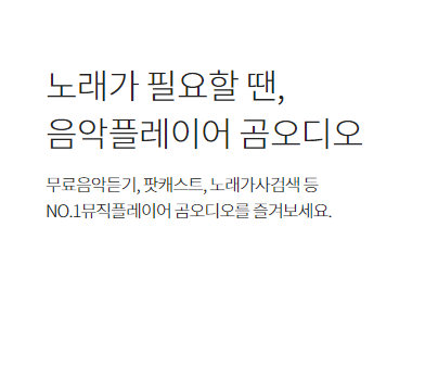 곰오디오 기능