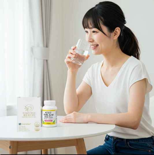 엽산 복용법과 주의사항
활성형 엽산 복용하는 여성 사진