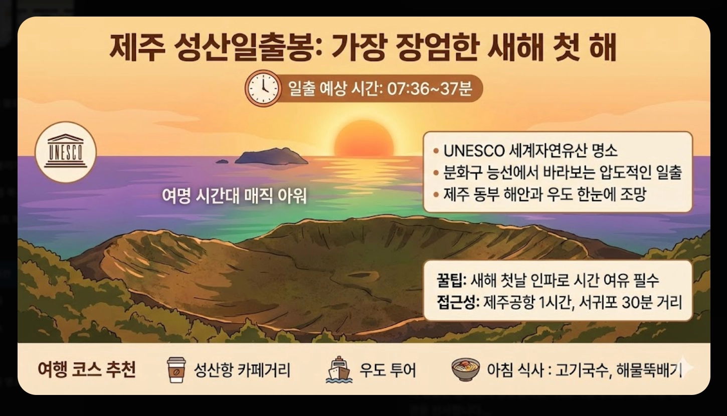 2026년 지역별 해돋이 시간 완벽 정리