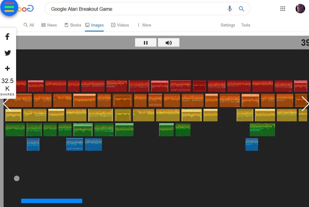 Google Atari 브레이크아웃 게임