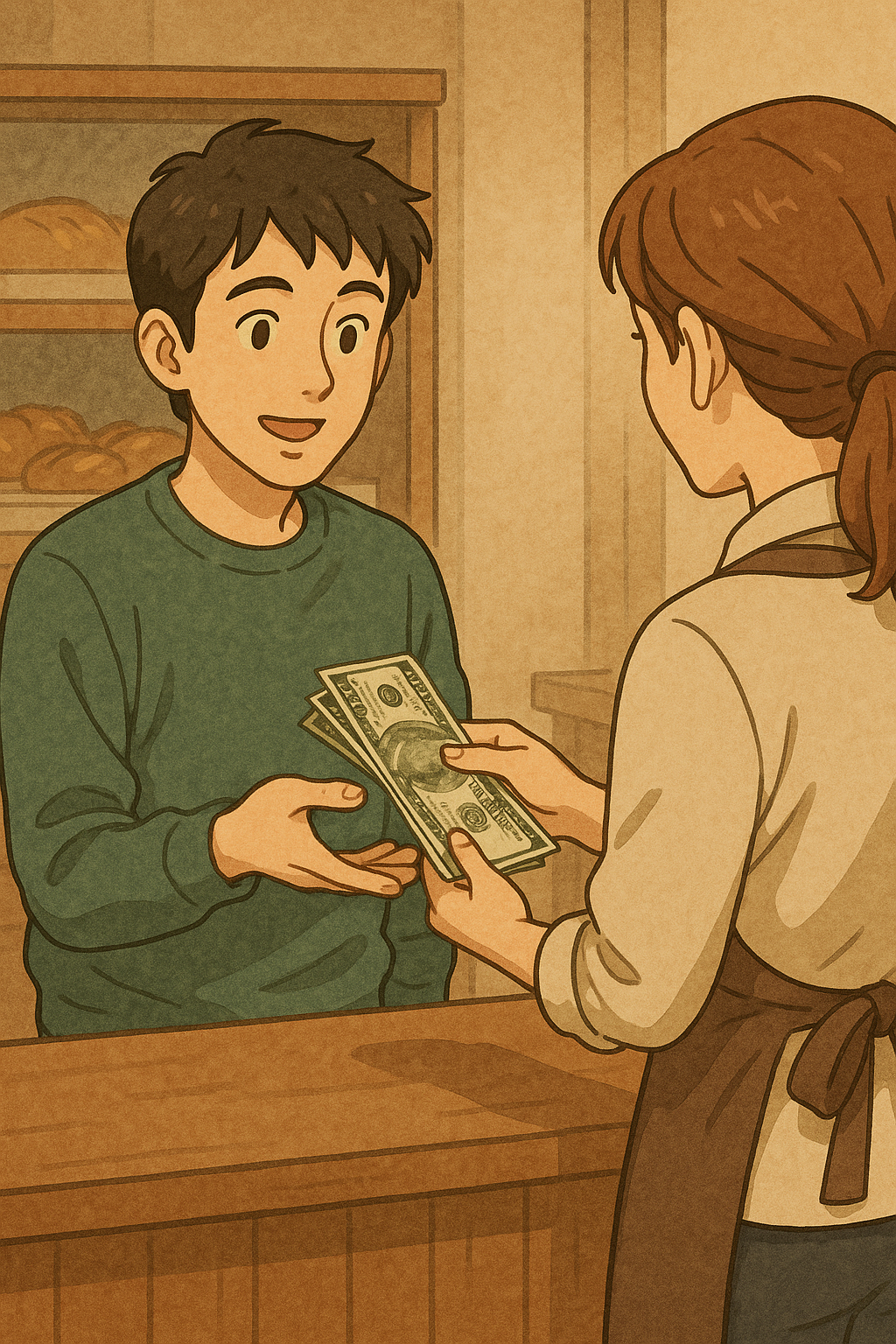 손님에게 돈을 받는 꿈