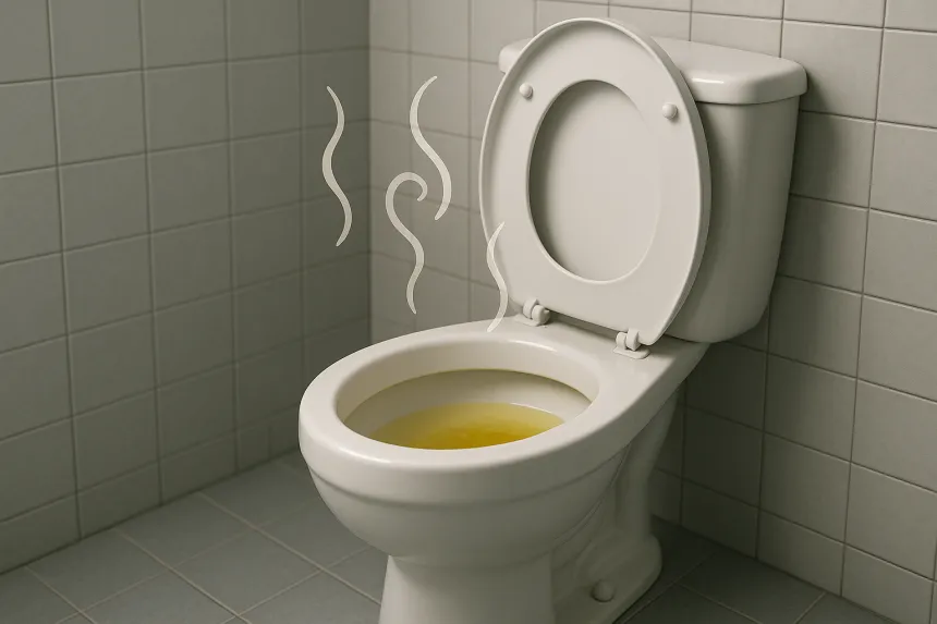 변기 안 소변에서 나는 냄새