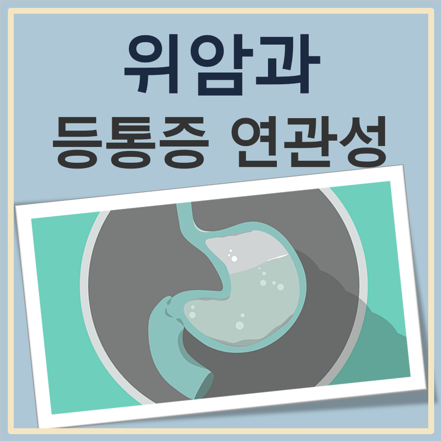 위암 등통증 단순 근육통과 구별하기