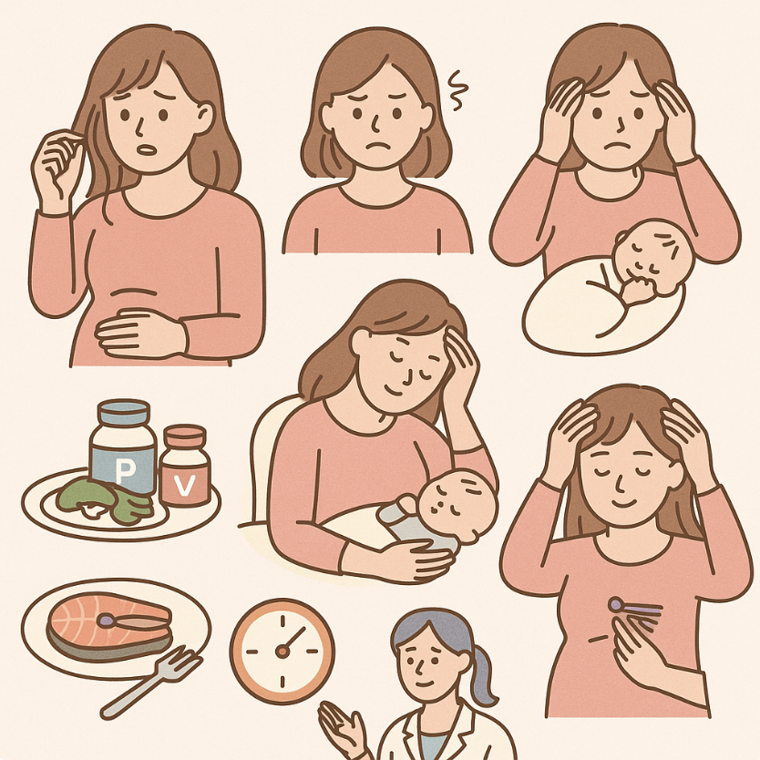 산후 탈모 관련 사진