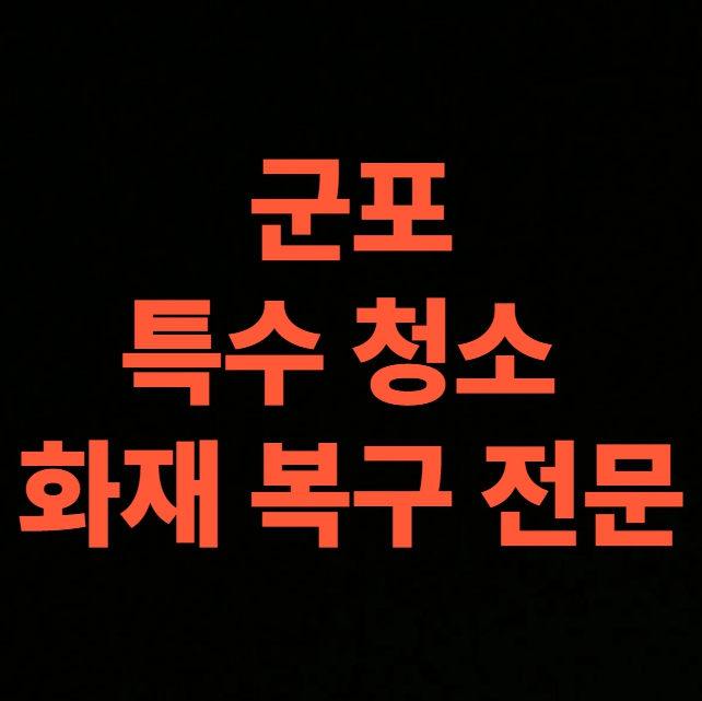 군포 화재청소 전문업체