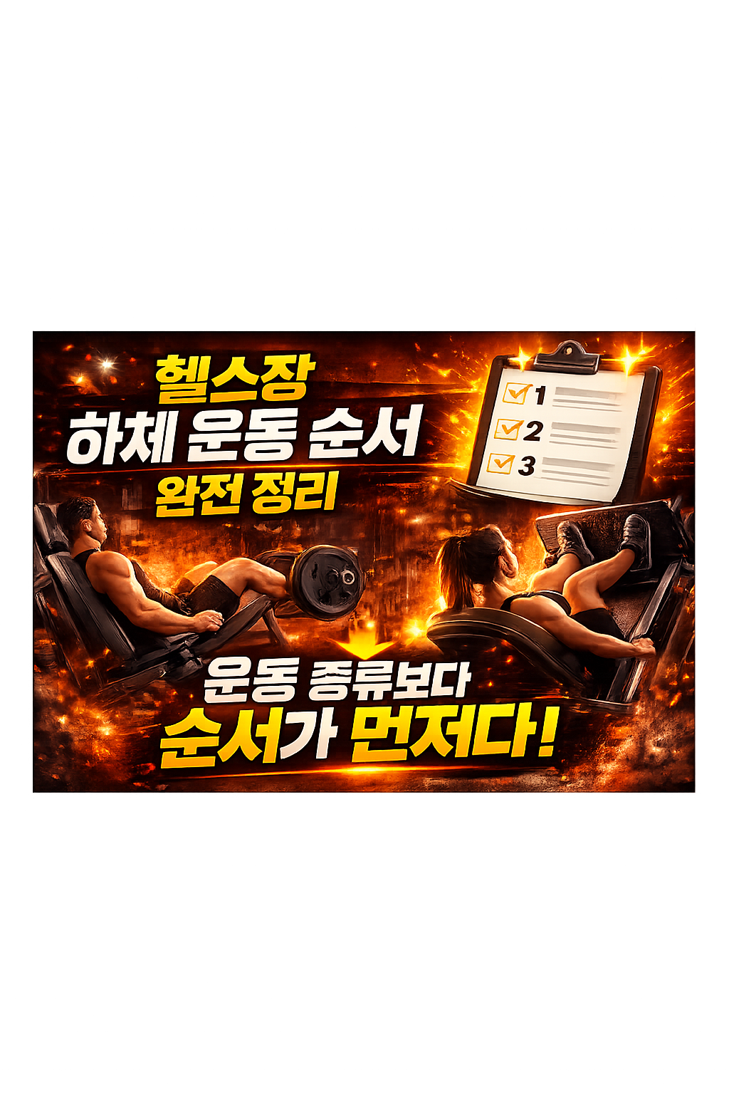 헬스장 하체 운동 순서 완전 정리