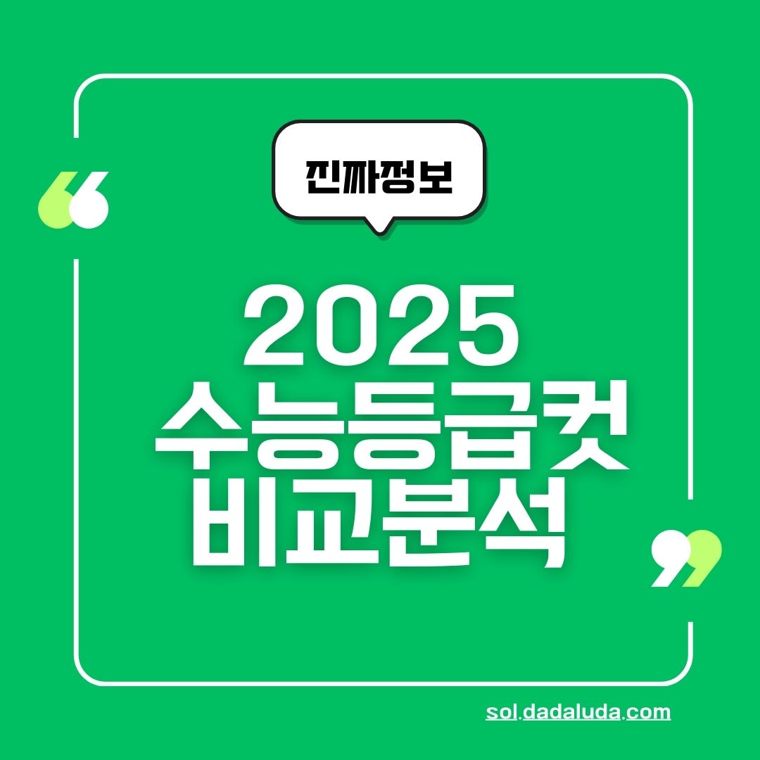 2025 수능등급컷 2024 등급컷 비교분석