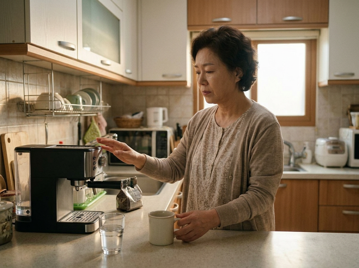 건강검진 전날 커피 빈 머그잔