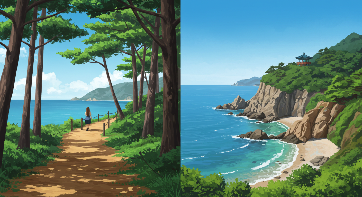 오시리아와 오랑대 해안 숲길