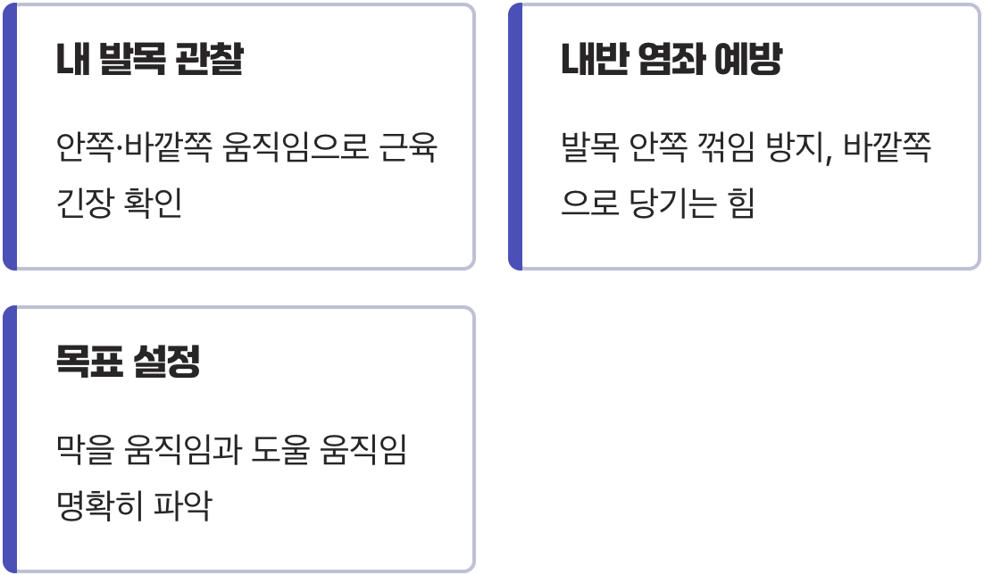 가장 먼저, 근육과 인대의 길을 찾아보세요