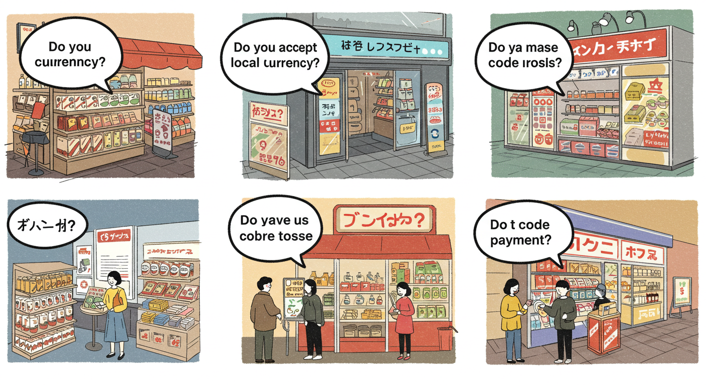 편의점 소비쿠폰에 대한 대표적인 소비자 질문을 시각화한 일러스트