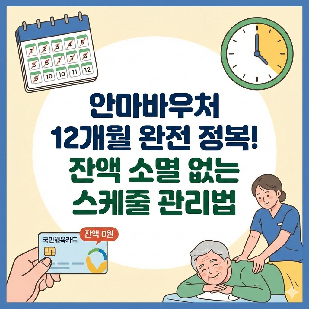 안마바우처 유효기간 12개월 잔액 소멸 없이 꽉 채워 쓰는 스케줄 관리 비법