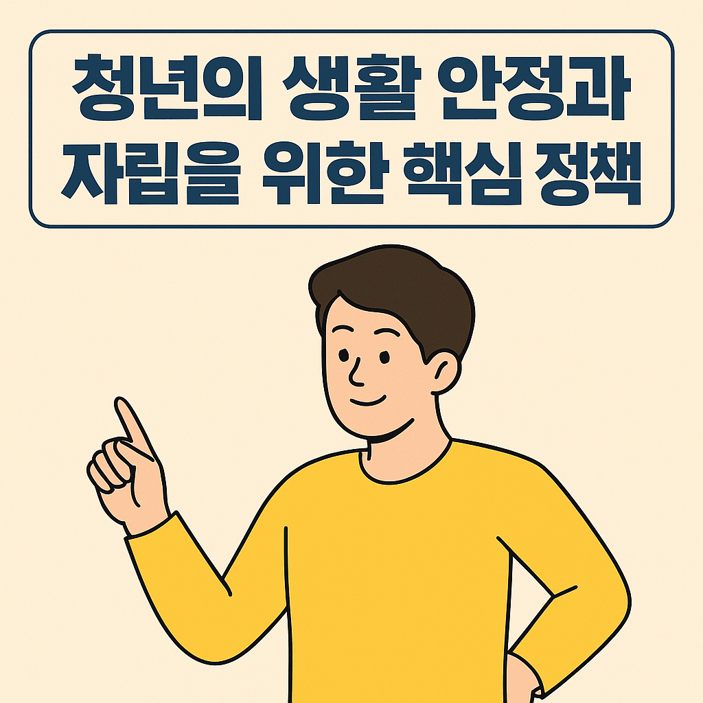 청년의 생활 안정화 자립을 위한 핵심 정책