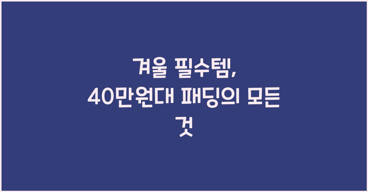 40만원대 패딩