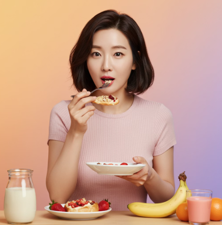 저혈압에 좋은 음식을 먹는 여성 1