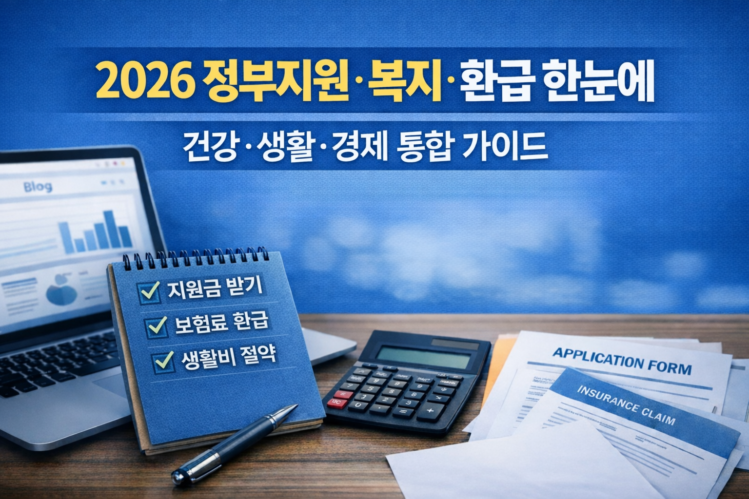 2026년 정부 지원금, 복지 혜택, 건강 정보, 환급 제도와 생활비 절약을 한눈에 정리한 통합 가이드 이미지