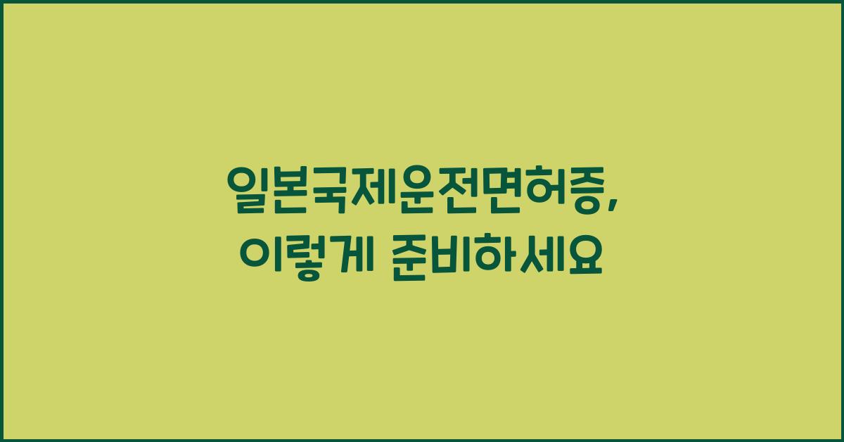 일본국제운전면허증