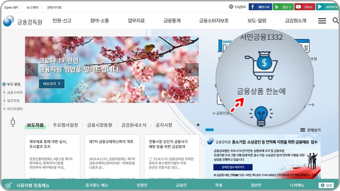 금융감독원-홈페이지