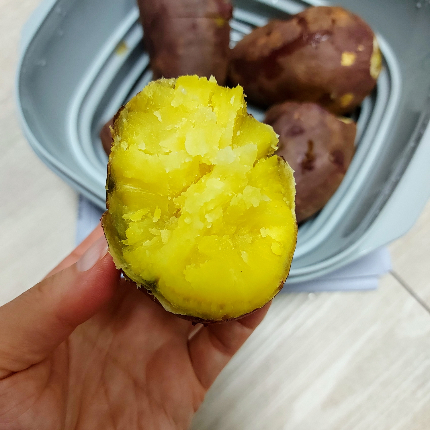 고구마 전자렌지로 찌는 법