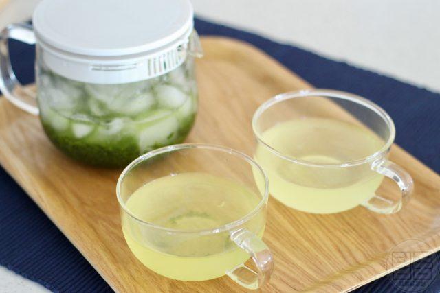 냉녹차 맛있게 우리는 방법,얼음, 팁줌