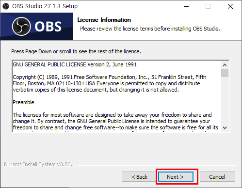 obs studio 설치 셋업