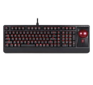 Perixx (펠릭스) PERIBOARD-322 트랙볼 부착 메카니컬 키보드 직경 55 mm의 대형 볼 틸트 휠 기능 USB 허브 2개 부착 숫자 키패드 탑재 영어 배열 [정규 보증품]