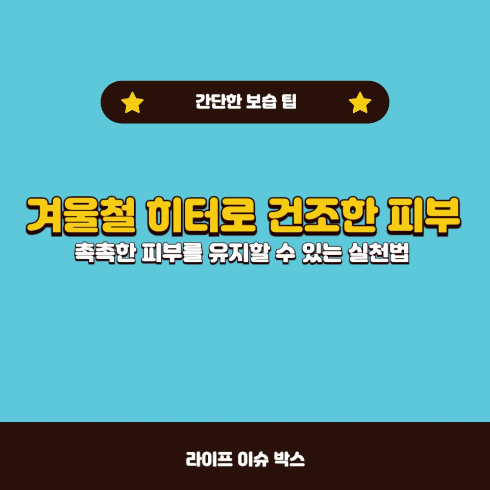 겨울철 건조한 피부