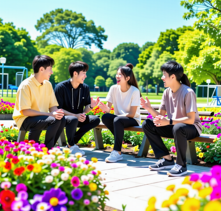 대화하는 청소년 이미지