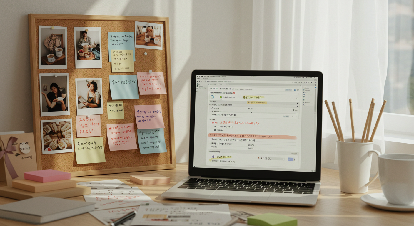 제휴 콘텐츠 구성을 위한 실제 자료 준비 과정