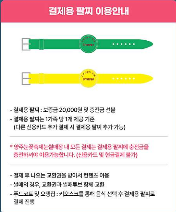  양주눈꽃축제 눈썰매장 현장 이용방법