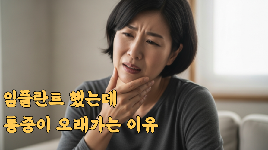 임플란트 통증 지속 불편 모습