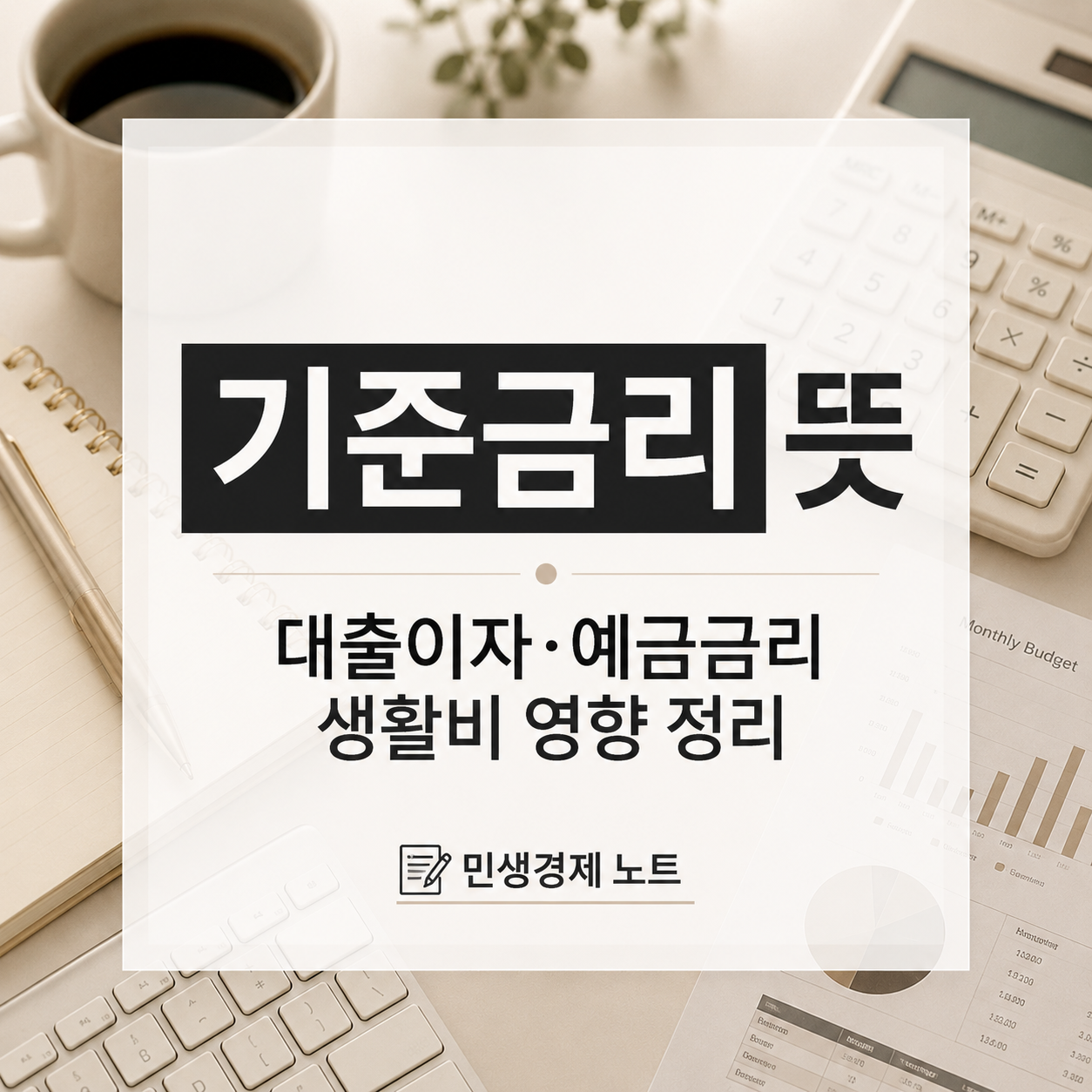 기준금리 뜻, 대출이자, 예금금리, 생활비 영향 확인 기준을 설명하는 민생경제 노트 대표 섬네일
